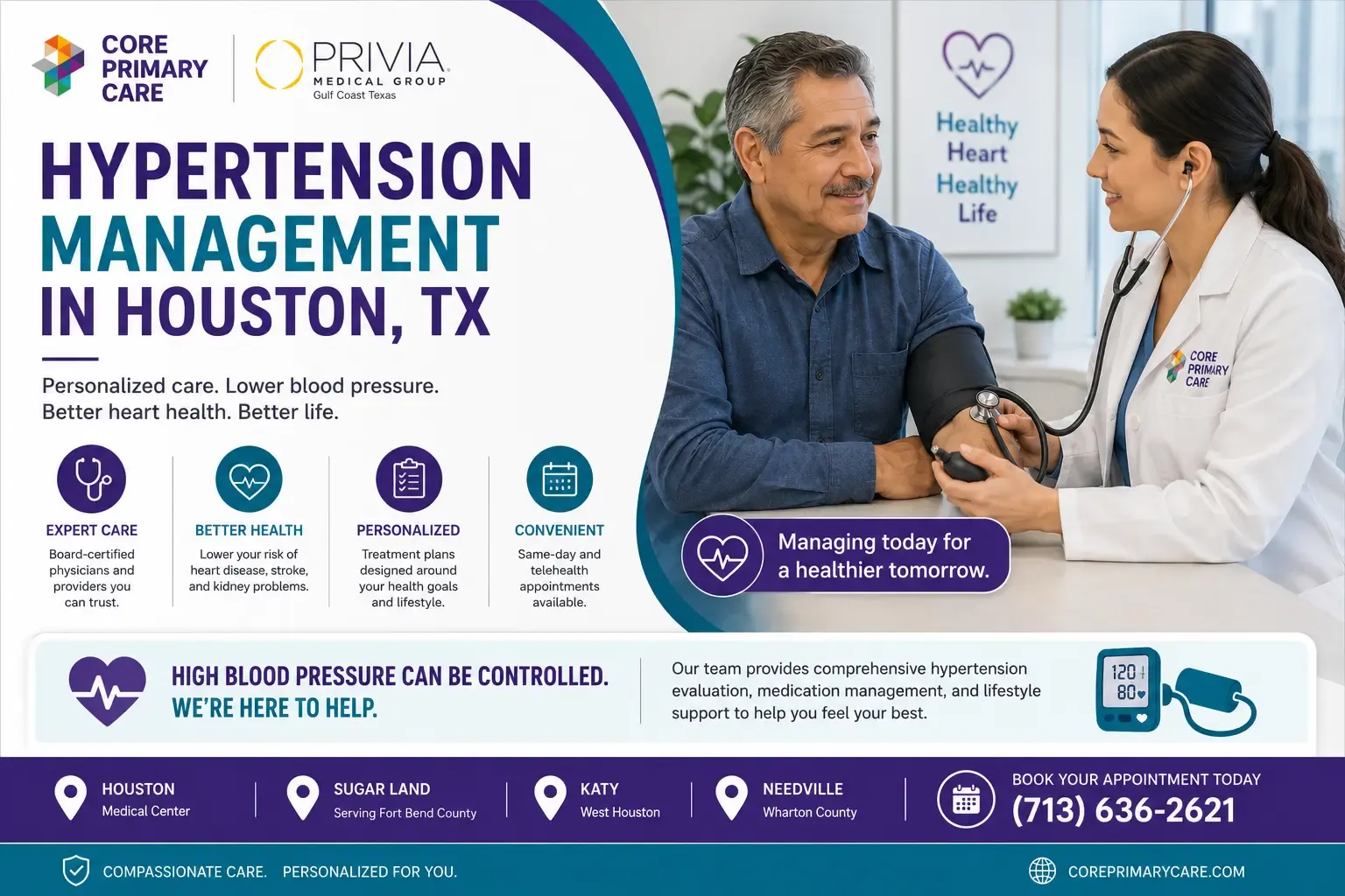 Hypertension Management Houston, TX : Core Primary Care Hypertension Treatment Specialist